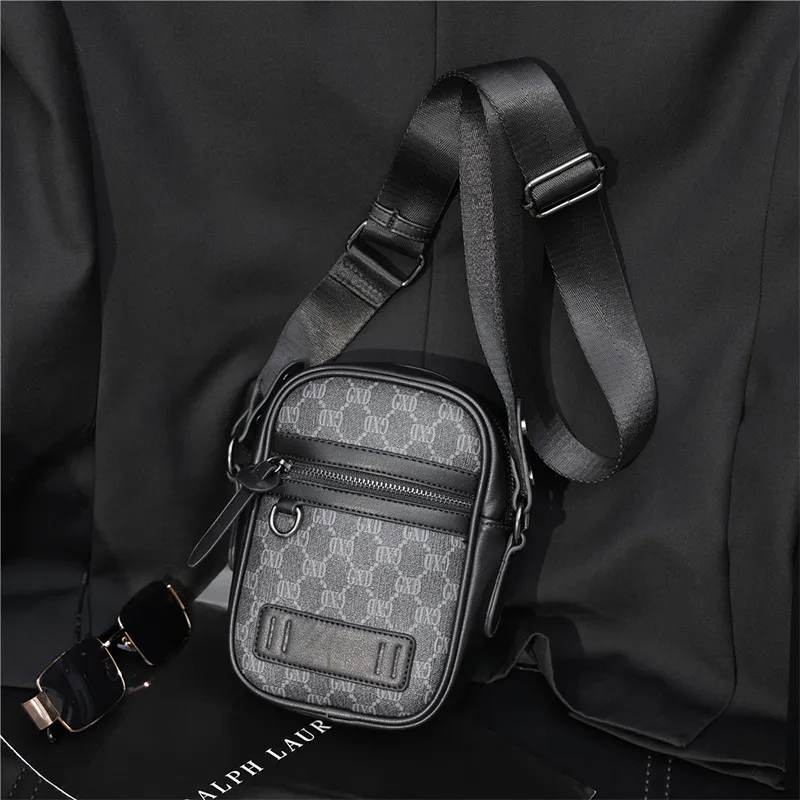 격자 디자이너 남자 Crossbody 가방 미니 럭셔리 핸드백 남자 가죽 동전 지갑 전화 가방 지퍼 어깨 가슴 가방 돈 주머니