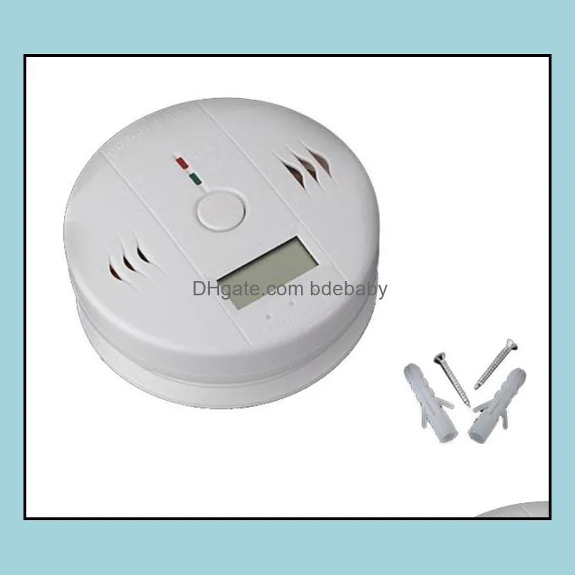 carbon monoxide detector tester poisoning co gas sensor alarm for home security safety with retail box include 3pcs battery sn984