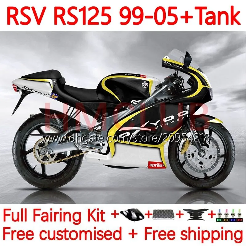 Kit corporal para abril rsv125rr RSV RS 125 R RR 125RR 99-05 155NO.9 RS-125 RS4 RSV125 RS125 99 00 01 02 03 04 05 05