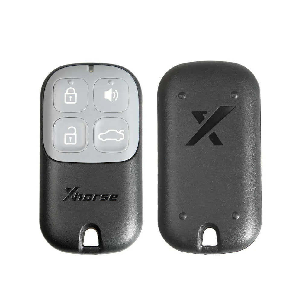 Fournitures de serrurier Xhorse VVDI XKXH00EN, coque de clé télécommande universelle filaire, 4 boutons, Version anglaise, 5 pièces/lot