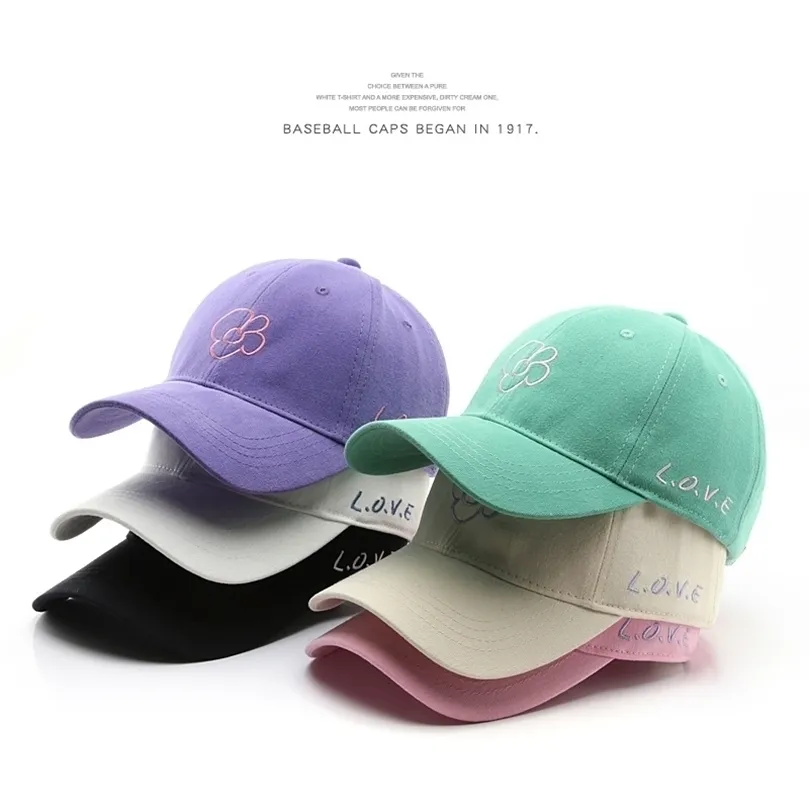 Topi baseball Katun Flecplankton Untuk Wanita Bordir Bunga Anak Perempuan Mode Pantai Musim Panas Kasual 220618