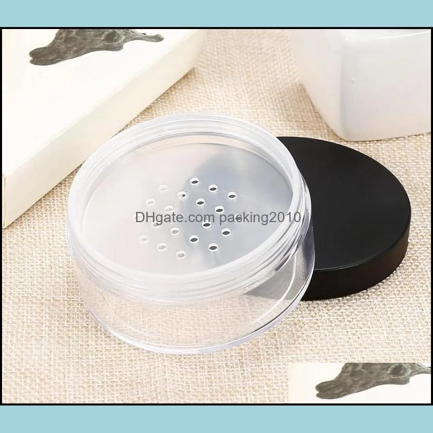 50G 50ml Empty Sifter Jar Loose Powder Blusher Puff Case Box Makeup Cosmetic Jars Containers with Sifter Lids SN2030