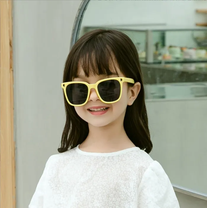 소녀 빈티지 대형 아기 태양 안경 고글 uv 보호 큰 프레임 유아 Gafas 도매를위한 어린이 사각 선글라스