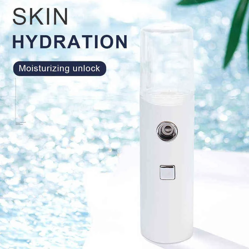 Portable Nano Mist Sprayer Ansiktskropp Nebulisator ångare Fuktighet och hudvård Mini 30 ml Face Spray Beauty Instruments 220507