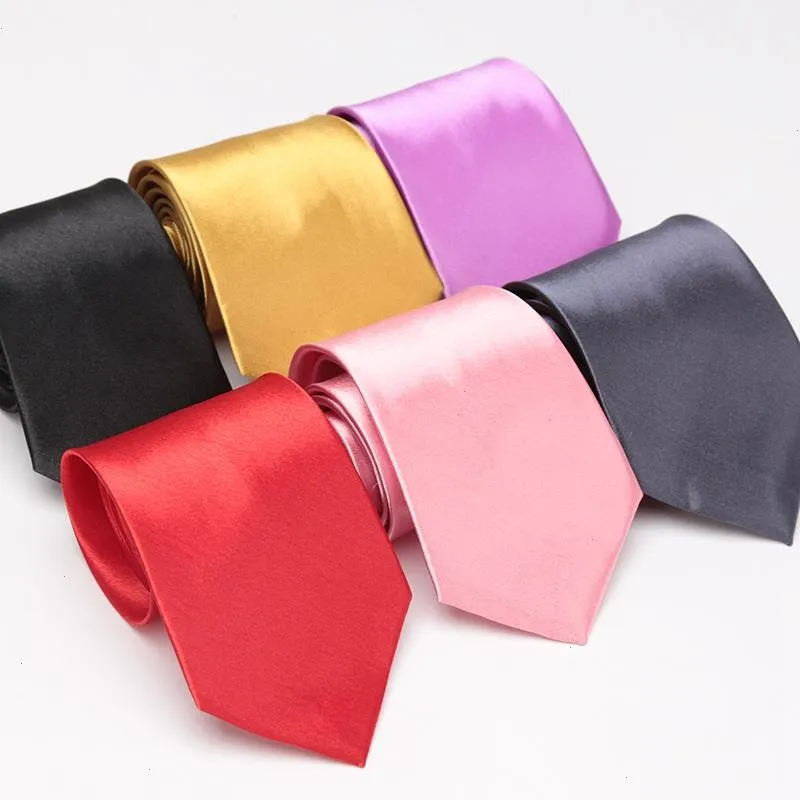 Cravate robe formelle solide cravates de mariage pour hommes d'affaires classique hommes cadeaux Corbatas accessoires homme noir rouge bleu cravate