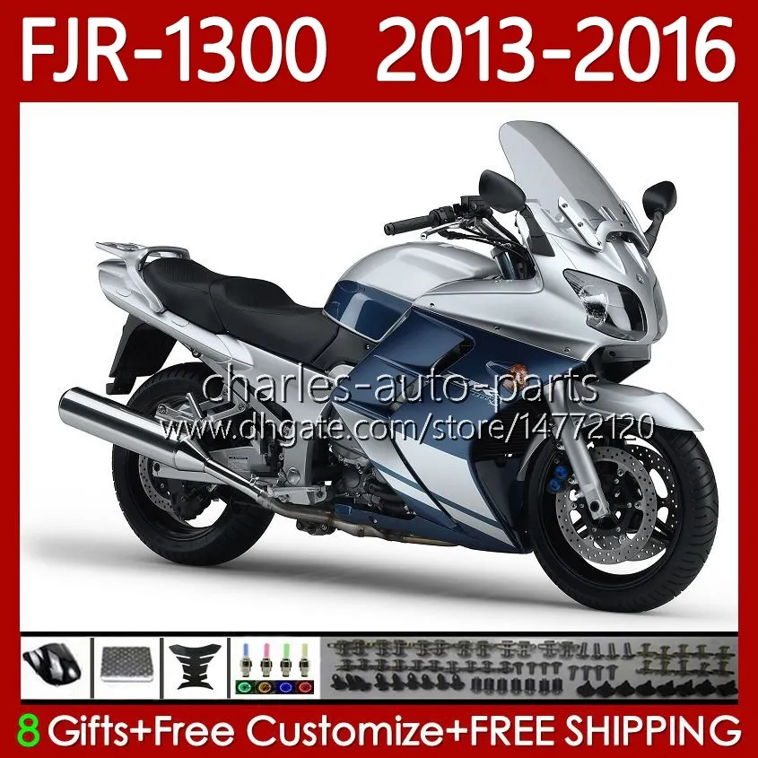 Yamaha FJR-1300 FJR 1300 A CC Mavi Gümüş FJR1300A 2001-2016 Yıl Moto Vücut 112NO.23 FJR1300 13 14 15 16 FJR-1300A 2013 2014 2015 2015 2015 Fairing Kiti için