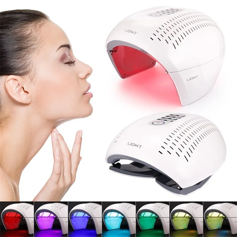 7 Färg PDT Acne Borttagningsmaskin Ansikt LED Lätt terapi Skinföryngring Acne Remover Anti Wrinkle Device Beauty Salon 220624