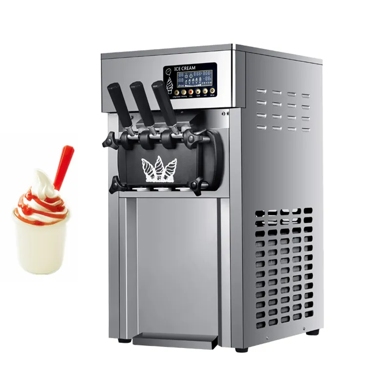 Macchina per gelato soft commerciale Macchina per cono dolce completamente automatica da tavolo 110V 220V