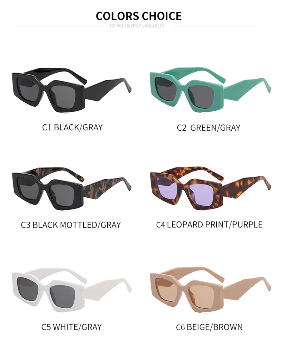 Fashion Black Rectangle Sunglasses Designer Man Woman Sunglasses