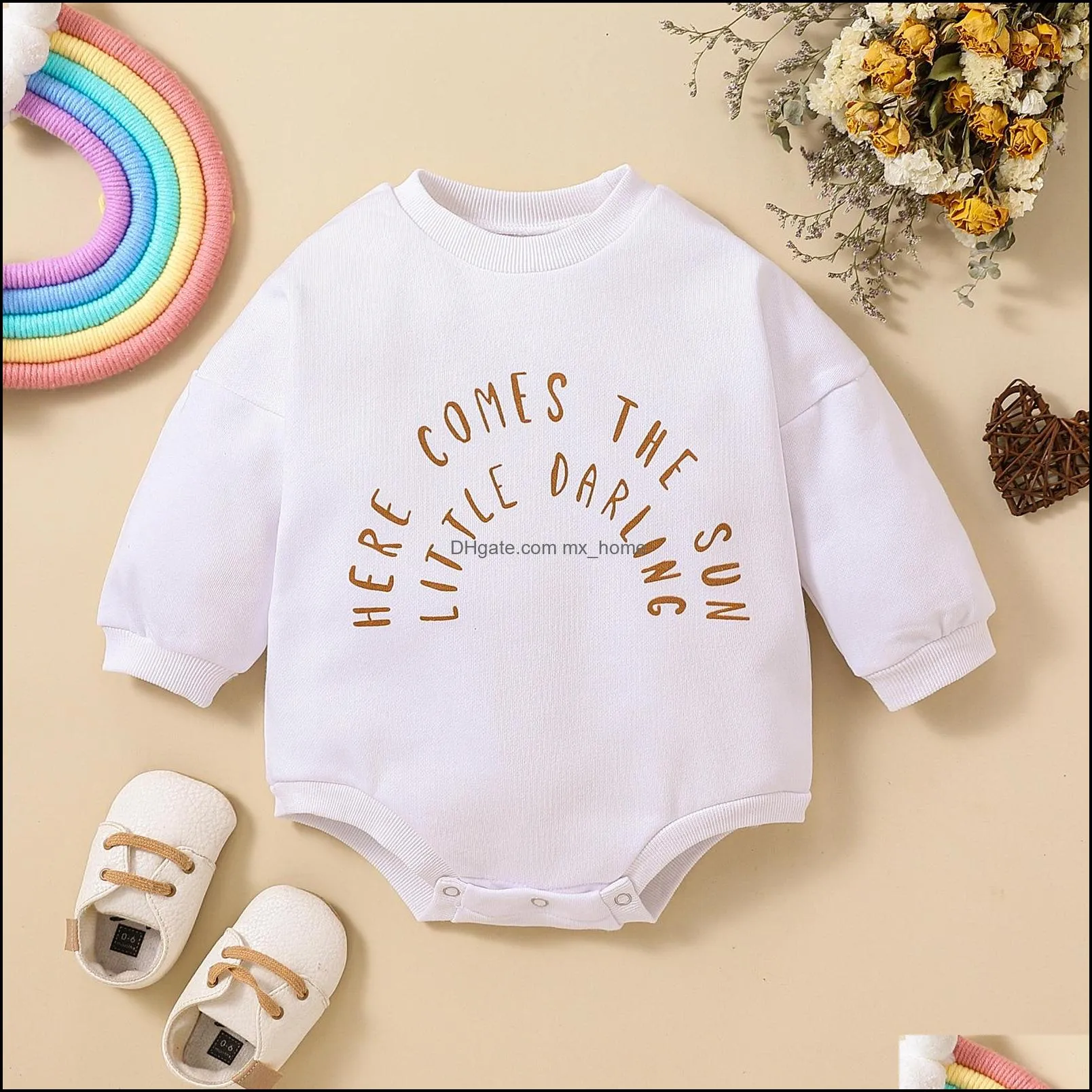 kids rompers girls boys letter print romper infant toddler jumpsuits summer spring autumn fashion boutique baby climbing clothes z6818