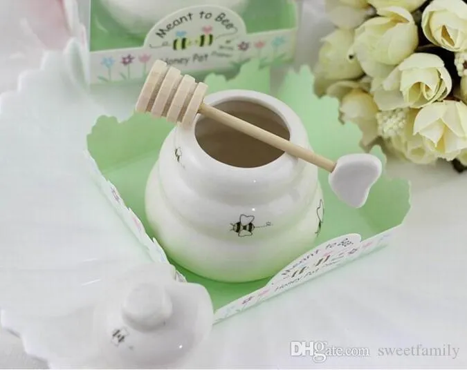 Ceramic Meant to Bee Honey Jar Honey Pot Wedding favors / Baby shower favors