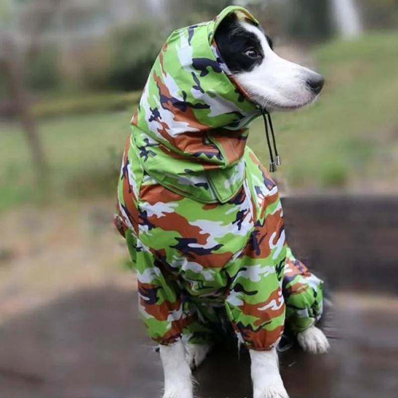 Hondenkleding lichtgewicht waterdichte jas huisdierkleding camouflage regenjas gouden retriever accessoires buiten jumpsuit regende jasdog