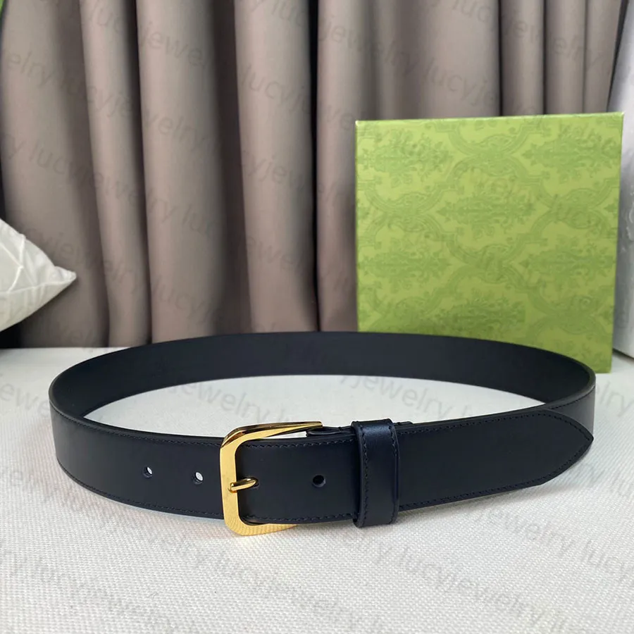 Fashion Belt äkta läderbälten Klassisk nålspänne guld sliver spänne för man kvinnan brun och svart med presentförpackning handväska