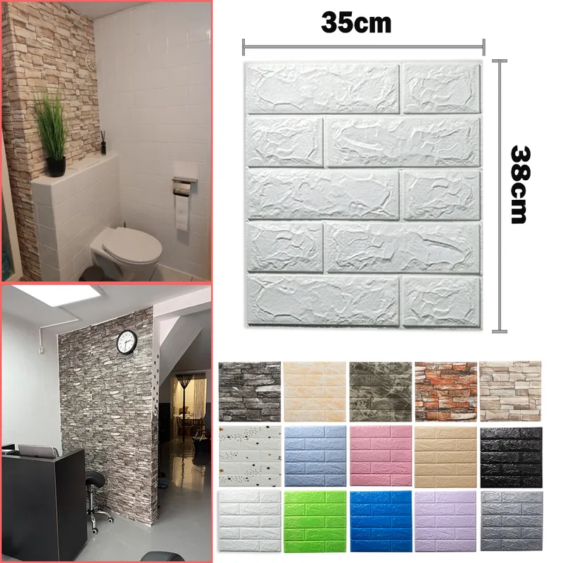 Adesivos decorativos de parede 3D de parede de papel de parede de papel de parede autônoma decoração de casa decoração de quarto de decoração de banheiro 220813