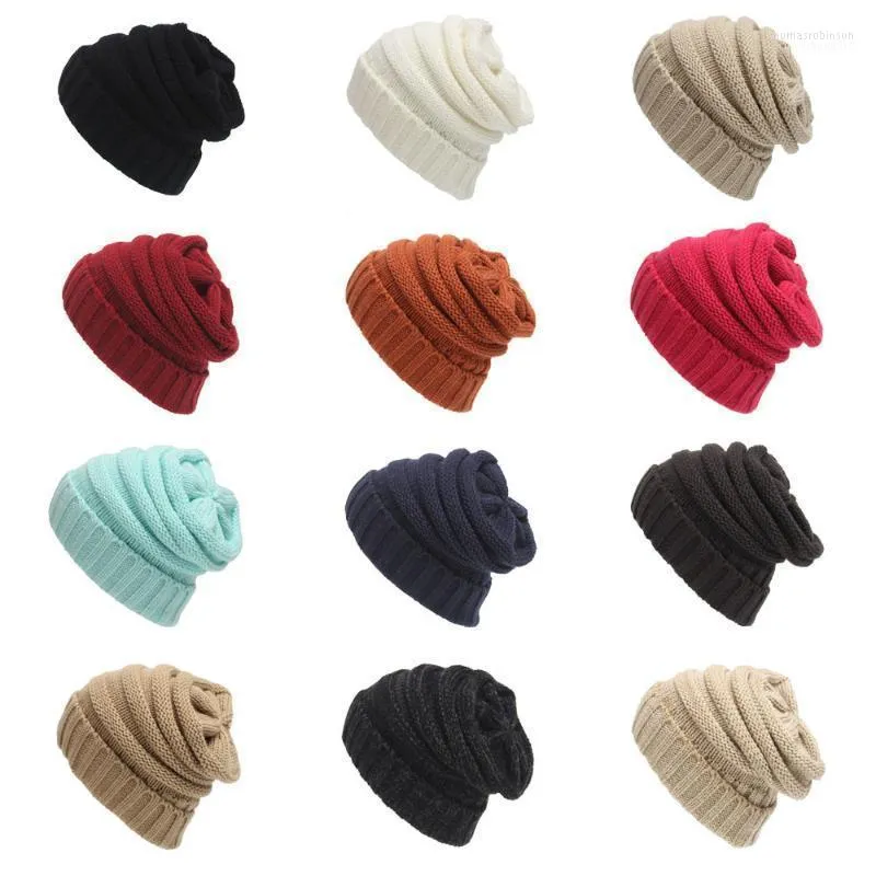 Capés de gorro/crânio sem rótulo Cap de tampa Europeia e Americana ao ar livre Autumn Winter Listrado Casal de lã quente de lã quente1