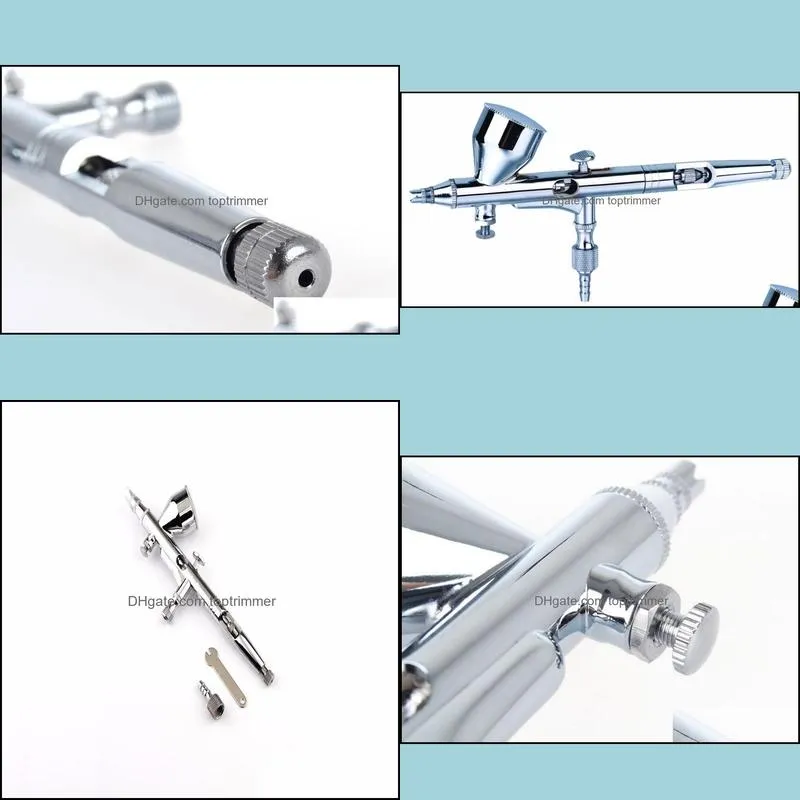 dual action airbrush air brush spray gun sprayer pen for nail art body tattoos spray cake toy models