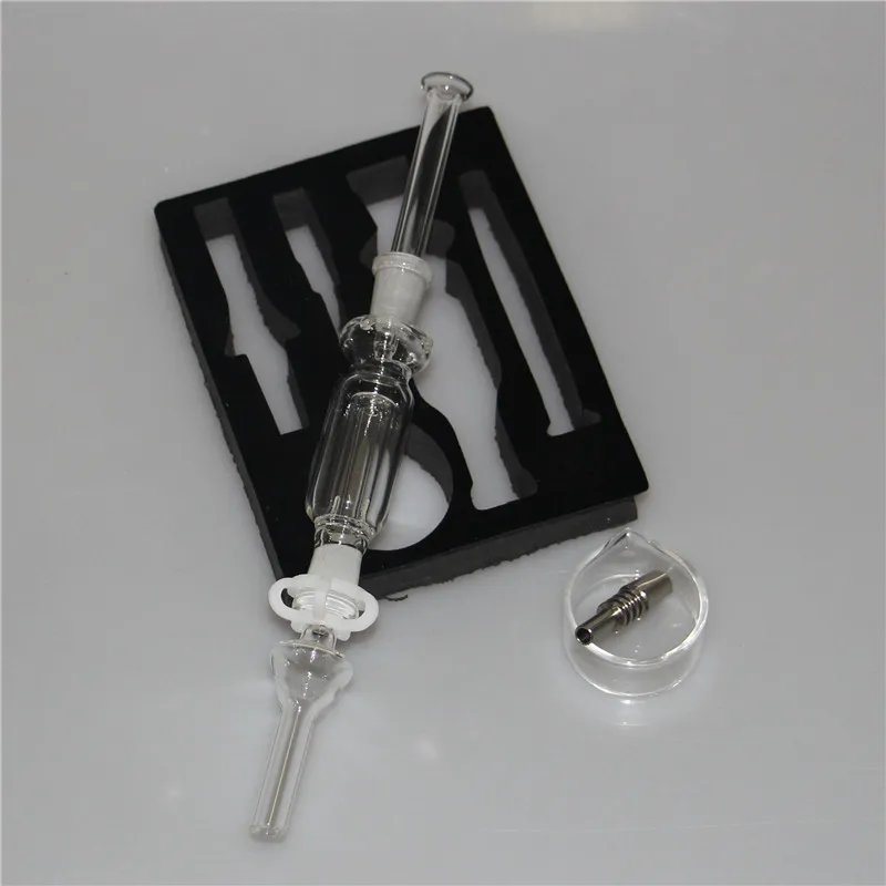 Hookah nectar bong set met domeloze Ti nagelglazen kom 10 mm 14 mm 18 mm rookwaterpijpen recycler olieligingen mini glazen bongs