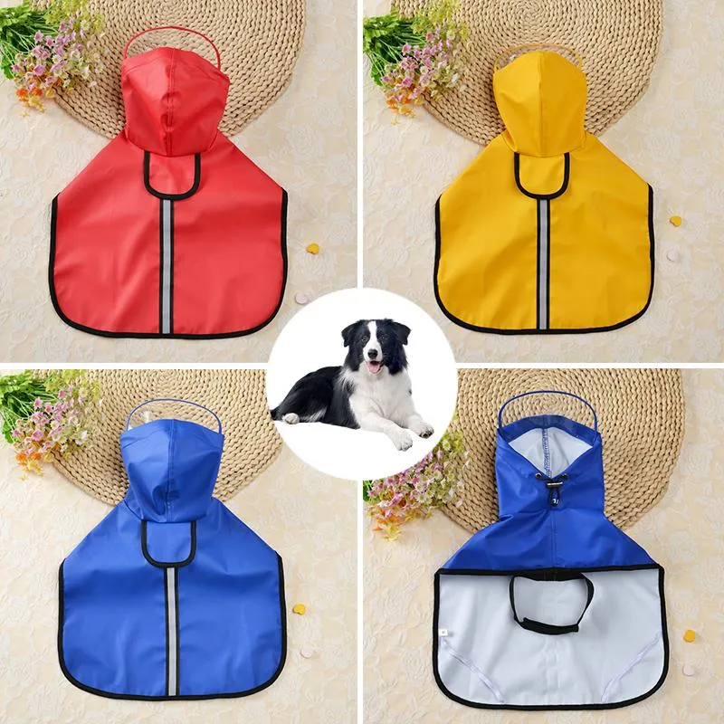 Hundklädklassiker Peaked Cap Pet Clothes Reflective Raincoat Waterproof Rain Coat Jacket Small Medium Dogs Clothing Dog