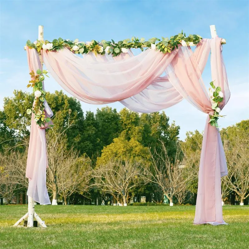 Rideau rideaux de mariage arc drapé 29 "de large 6,5 yards tissu en mousseline drapage de draperie réception swagcurtain
