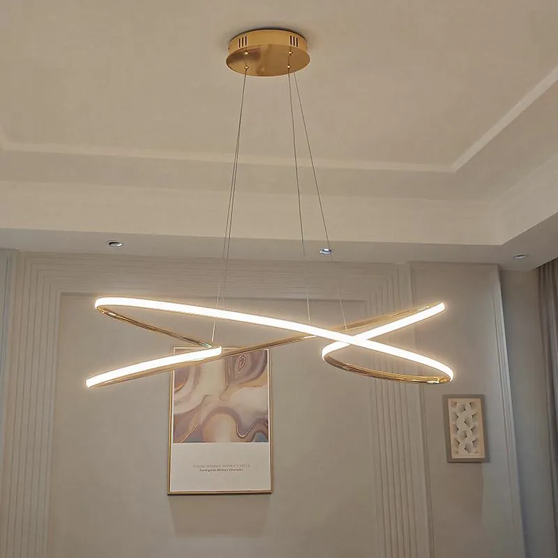 Pendelleuchten Moderne LED-Leuchten für Wohnzimmer Schlafzimmer Überzug Gold Chrom Küche Innen HängeleuchtePendant