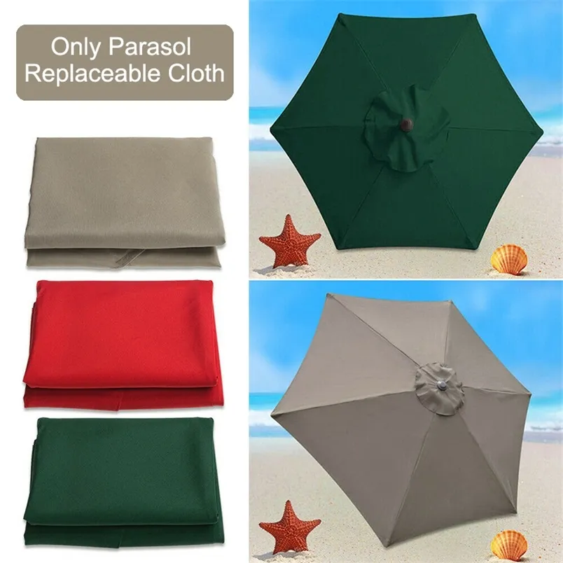 22.7 Pano substituível de parasol sem suporte para pátio de jardim ao ar livre capa de guarda -chuva de guarda -sol à prova d'água 220606