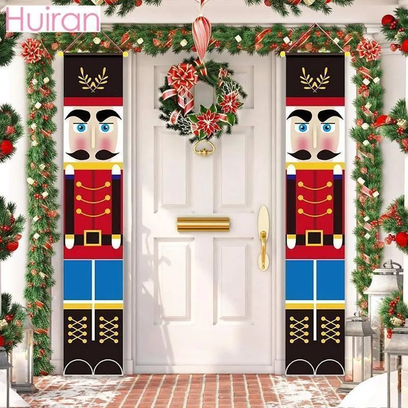 Christmas Knight Porch Sign Decoratieve deurbanner Decor voor thuishangende ornamenten Navidad Natal Y201020
