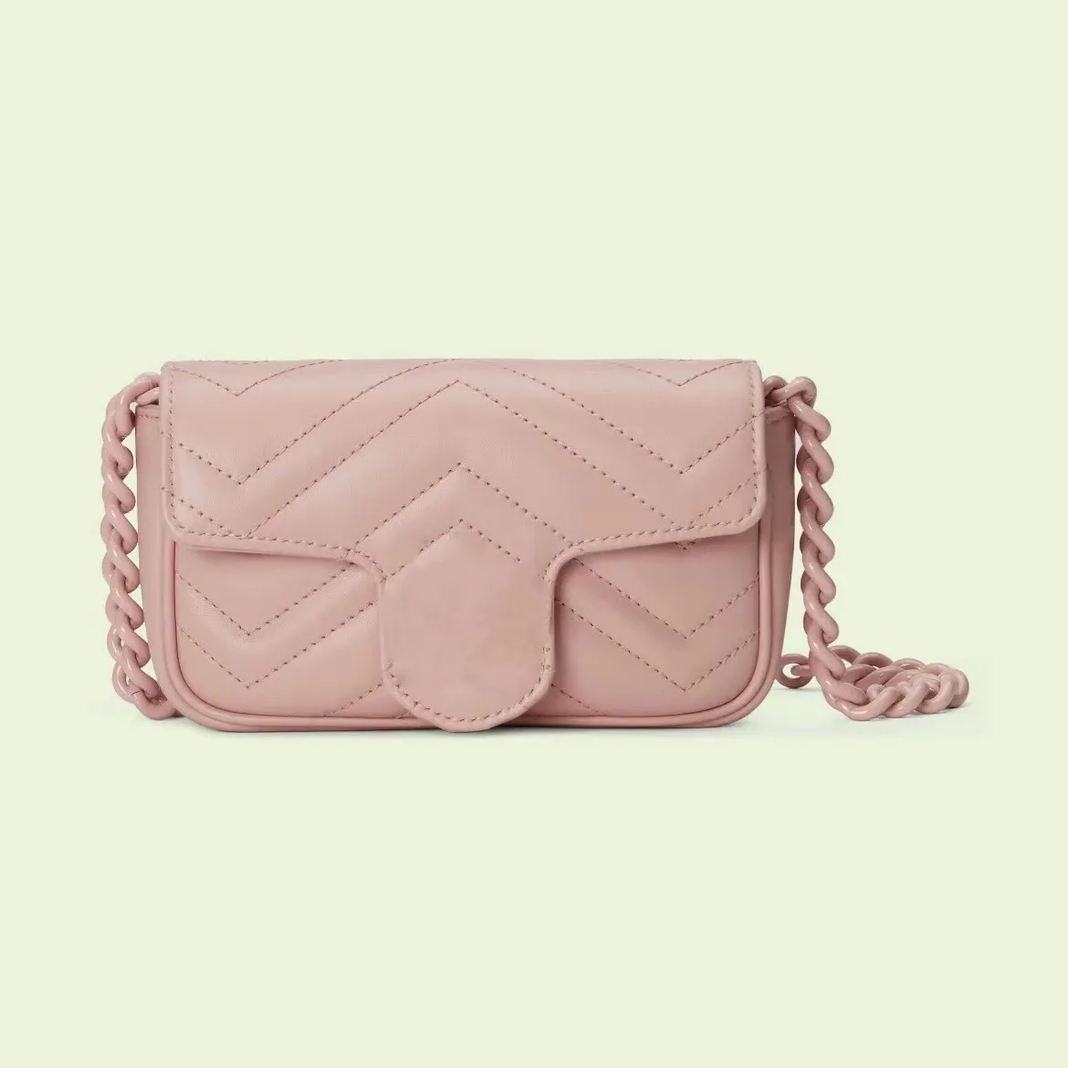 699757 Marmont Waist Bags Macaron V Quilted Leather Chain Wallets Super Mini Bag key Ring Inside Attachable to Totes Women Fashion Crossboday Flaps 476433