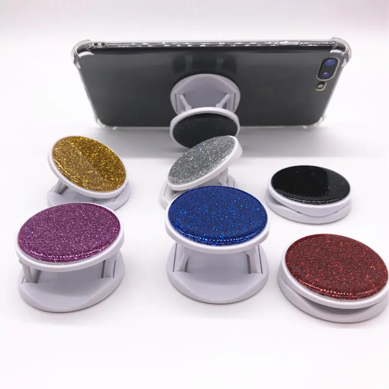 Glitter Phone Holder foldable stand Bracket Lazy Finger Ring Mobile Phones holders for iphone 13