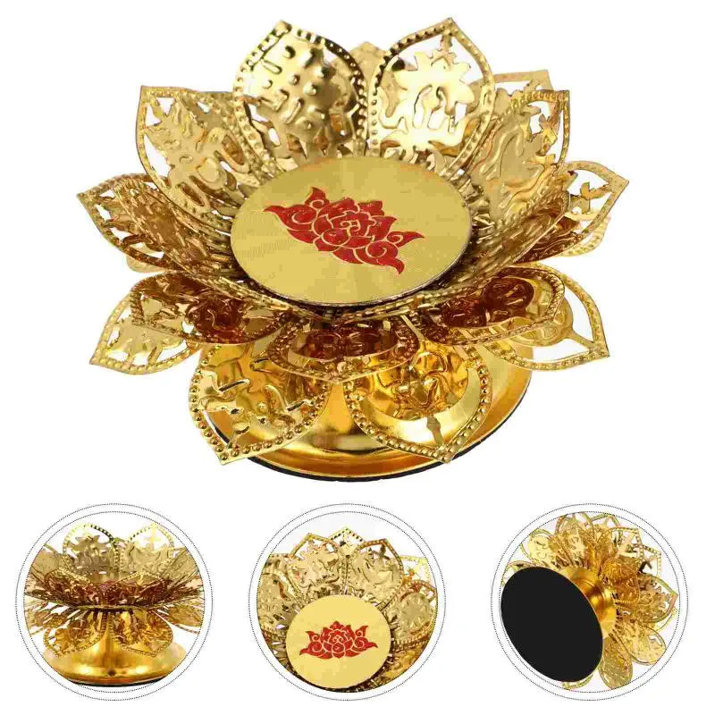 Candle Holders Creative Lotus Holder Butter Lamp Candlestick OrnamentCandle