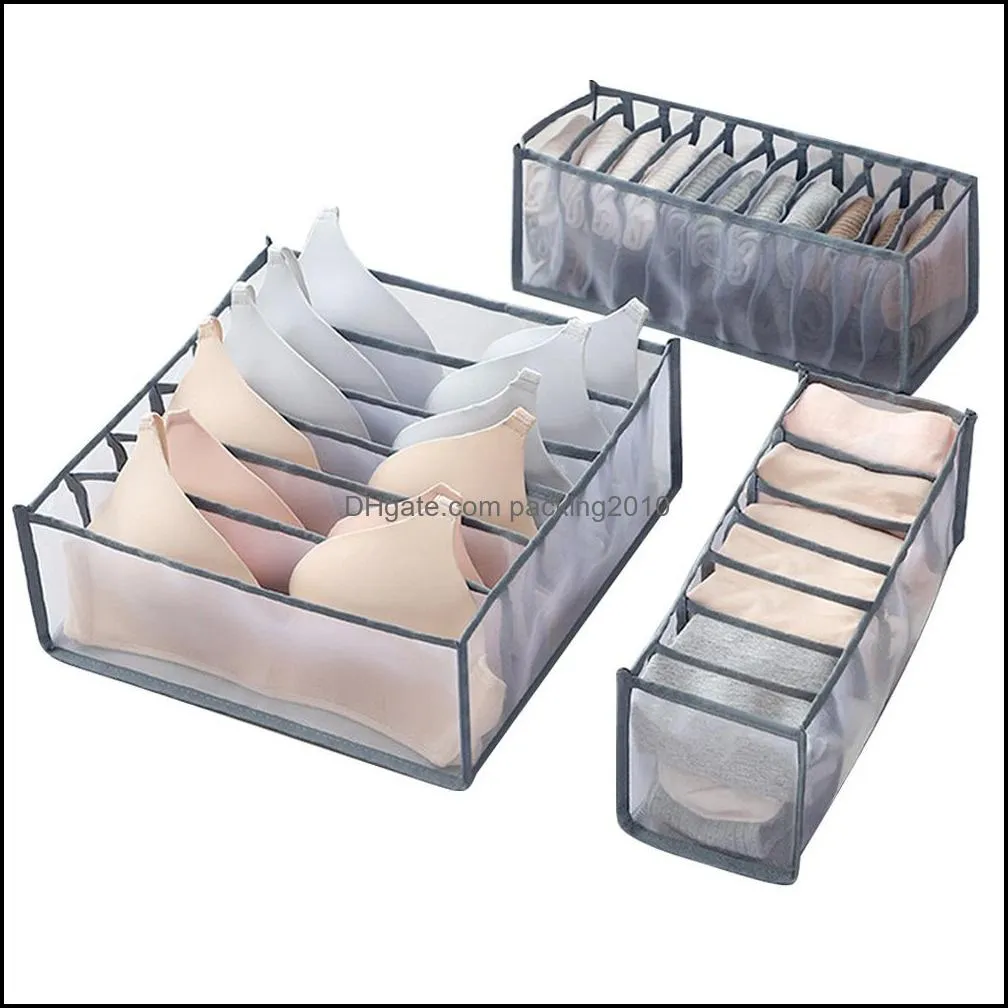 drawer storage box bra closet organizer underpants socks finishing boxs foldable 24 grid divider bras sock supplies zwl464