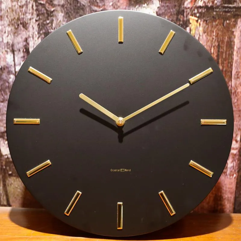 Horloges murales Simple nordique luxe Horloge Unique noir créatif silencieux Design moderne cuisine décor à la maison Horloge Murale JJ60WC