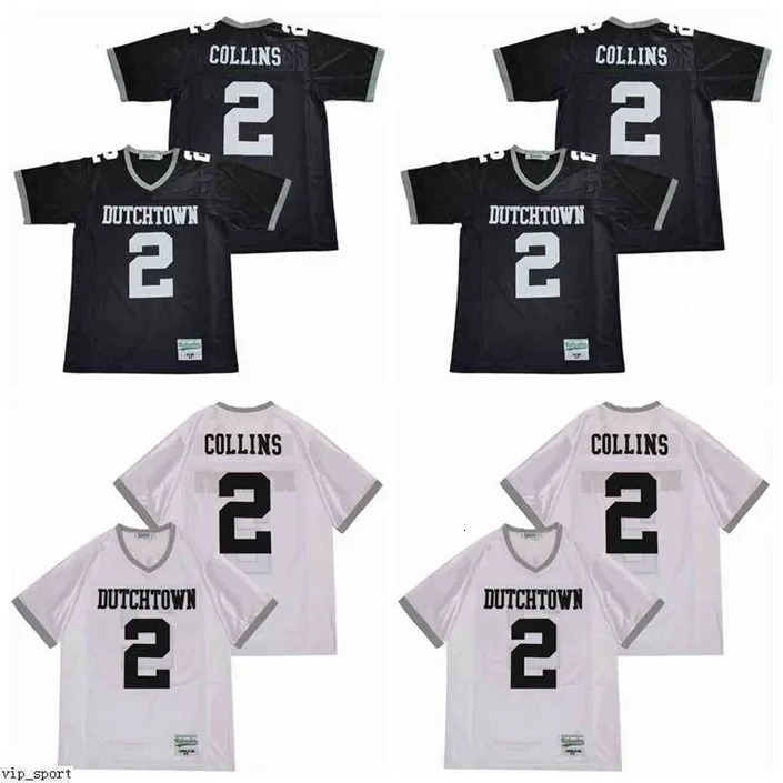 C202 Men Sale Football High School 2 Landon Collins Dutchtown Jersey Team Color Black White All Stitched Breatble Pure Cotton Top Quality As
