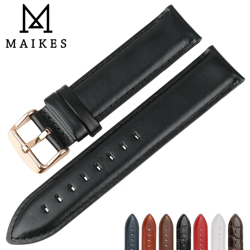 Maikes Kalite Orijinal Deri İzle BM 14mm 16mm 17mm 18mm 19mm 20mm 20mm DW Watch Strap 220507