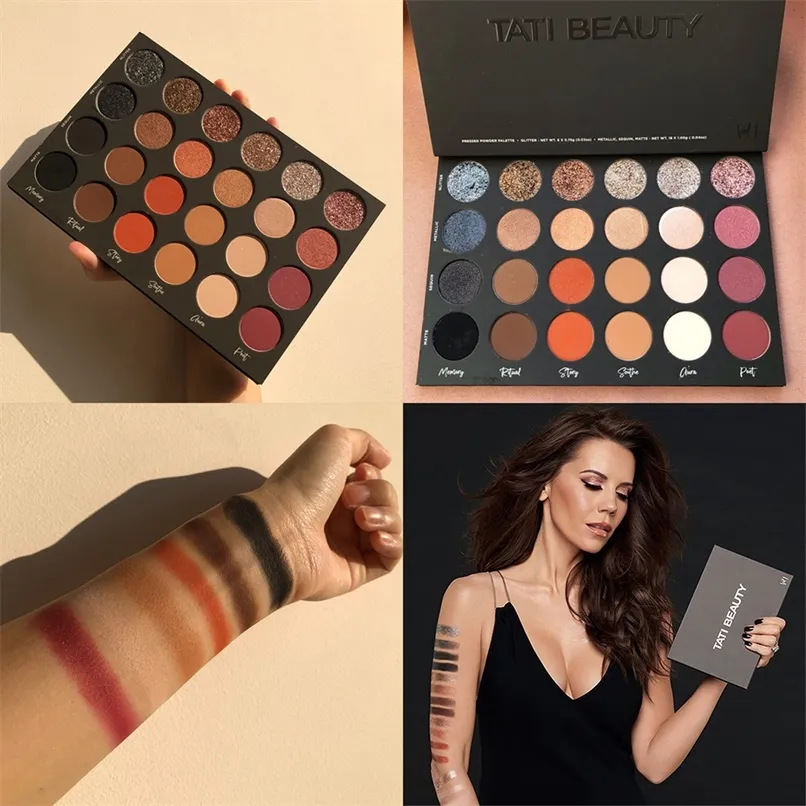 Tati Palette المحايدة المحايدة المجلد 1 لامع لامع لامع 24 لون ماكياج العيون لوحة الصباغ Tati Beauty Palette 220525