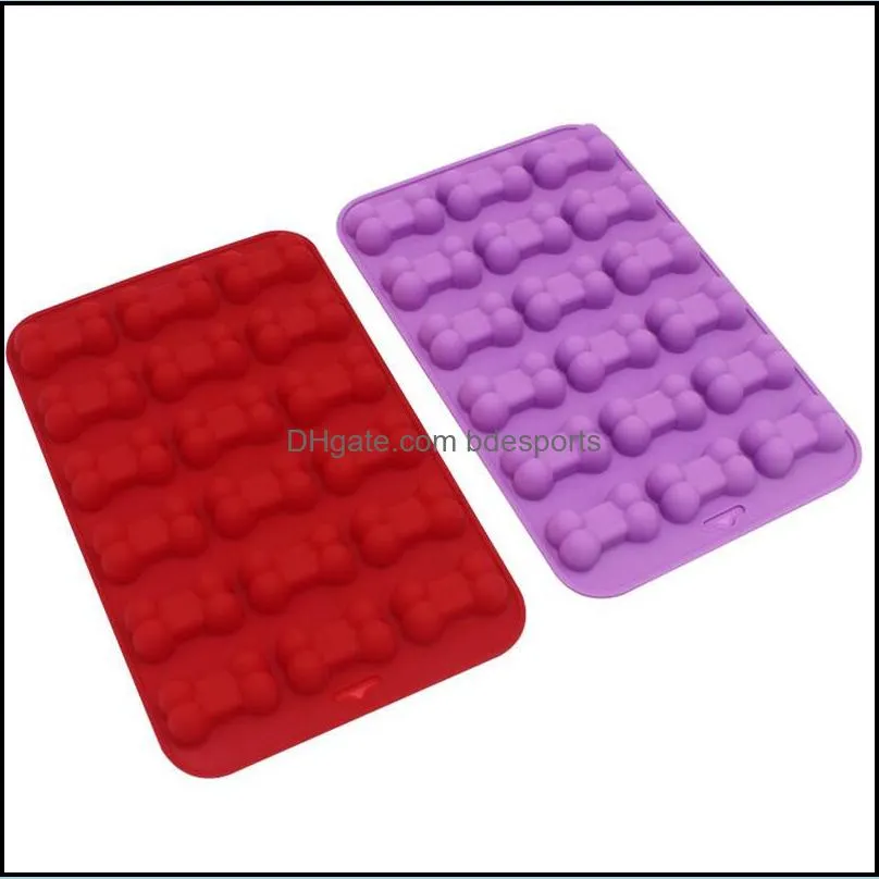 18 Units 3D Sugar Fondant Cake Dog Bone Form Cutter Cookie Chocolate Silicone Molds Decorating Tools Kitchen Pastry Baking Molds