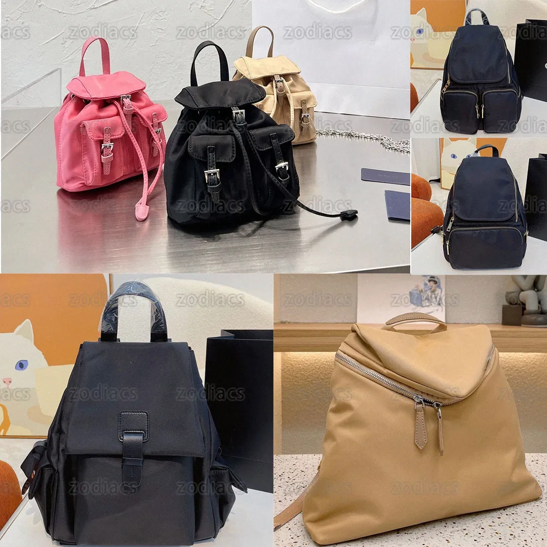 Newest Classic Style MINI bag Re-Nylon Exterior backpacks Functionality Multi-pocketed Drawstring closure prad Universal cute Multi purpose Back Packs B1kl#