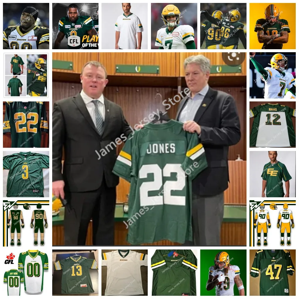 Maillot de football personnalisé CFL Edmonton Elks cousu 2022 11 Sean Fleming 15 Ricky Ray 39 Willie Pless 47 Larry Wruck 55 Ron Estay 60 Chris Morris 62 Bill Stevenson Maillots