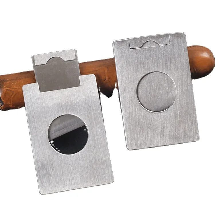 Forbici per sigari in acciaio inossidabile portatili quadrate tagliasigari monopezzo