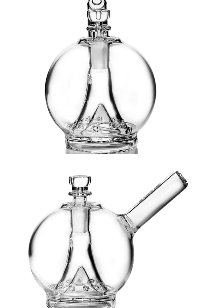 Vintage Unique Gra Globe Bubbler Glass Bong Hosah Reting Pipe kan sätta kundlogotyp av DHL UPS CNE