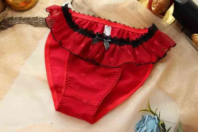 High Quality Red Lace Bow Cotton Intimates For Plus Size Women 2XL/3XL,  110KG, Sexy And Comfortable Big Red Lace Panties L220802 From Sihuai10,  $8.3