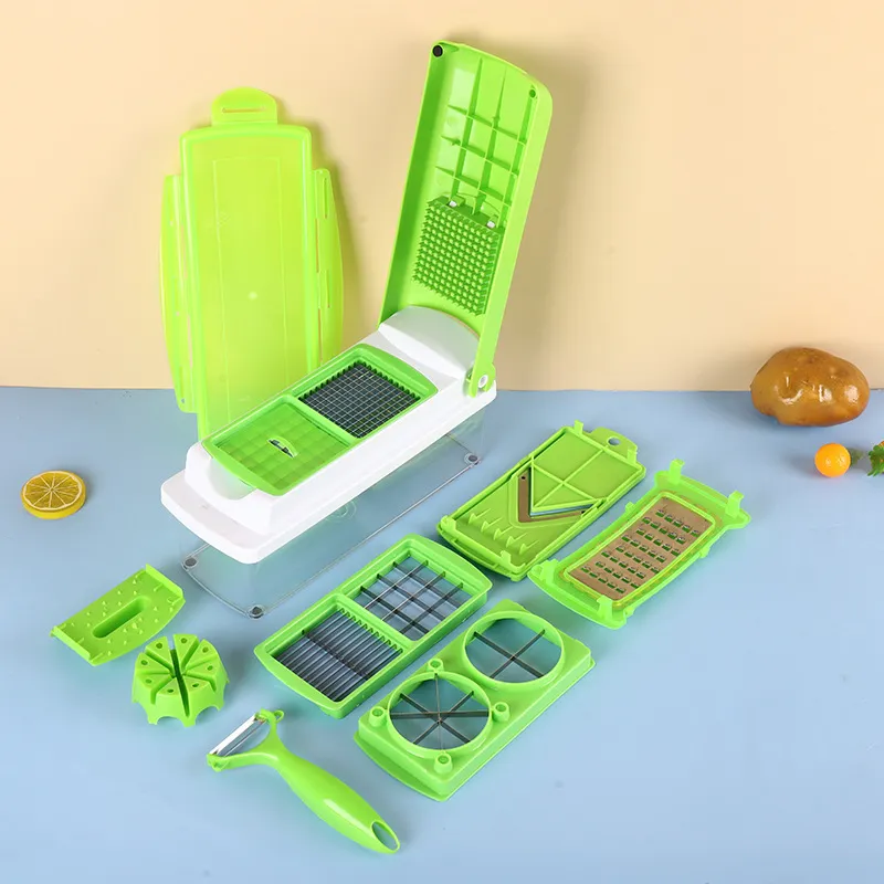 Multifunktionell Vegetabilisk Cutter Potatis Slicer Carrot Grater Kök Tillbehör Gadgets Steel Blade Köksverktyg