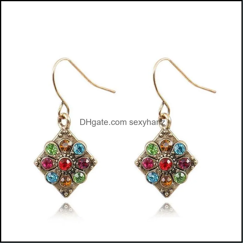 Bohemian Ethnic Style Pendant Earrings Vintage Alloy Fringed Coin Dangle Drop Earrings for Bridal Party Wedding Jewelry