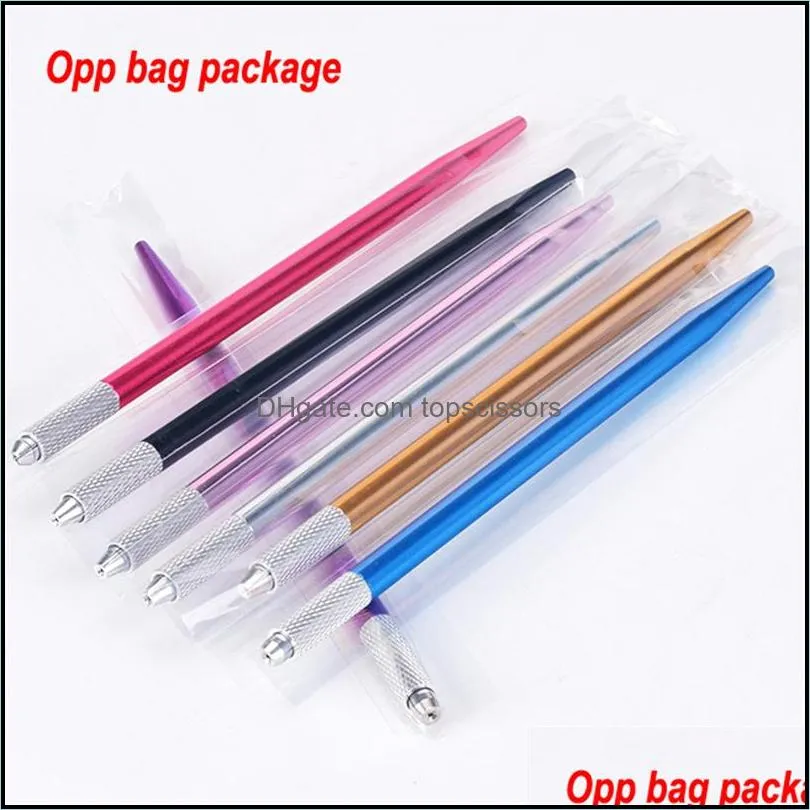 Tamax Tp005 Semi Permanent Makeup Microblading Needle Pen Embroidery Tattoo Handmake For Eyebrow Lips Flex Round Blades Drop Delivery 2021 H
