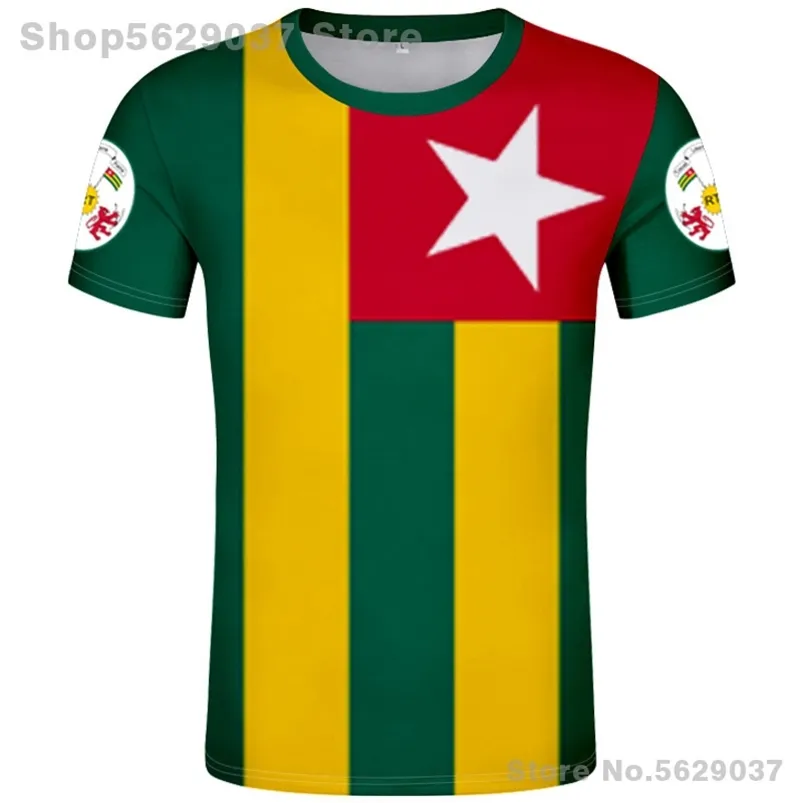 TOGO t-shirt bricolage gratuit sur mesure nom numéro tgo T-Shirt drapeau de la nation tg togolais togolaise pays français po imprimer 0 vêtements 220702