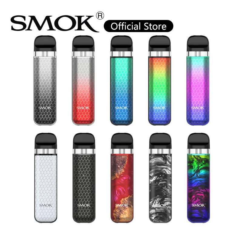 Rök novo 2x pod kit 20w vape-system inbyggt 800 mAh batteri 2 ml 0,9Hm meshed mtl kassettläcksäker design 100% autentisk