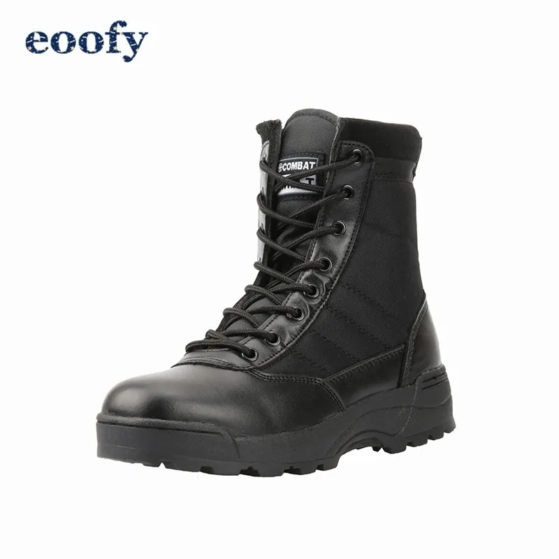 Tactische militaire laarzen Heren Werken veiligheidsschoenen Army Black Combat Boots Men Shoes Desert Vrouw Y200915