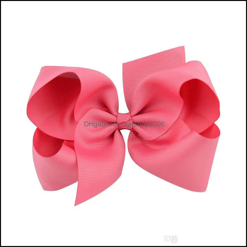 30 colors 6 Inch girl hair bows candy color barrettes Design Hair bowknot Children Girls Clips Hair Accessory 13.5g