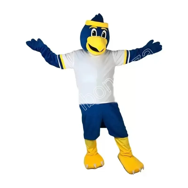 Cartoon Clothing Eagle Mascot Costumes عالية الجودة رسمات التميمة التميمة الأداء الأداء كرنفال حجم الكبار الحدث ملابس إعلانية الترويجية