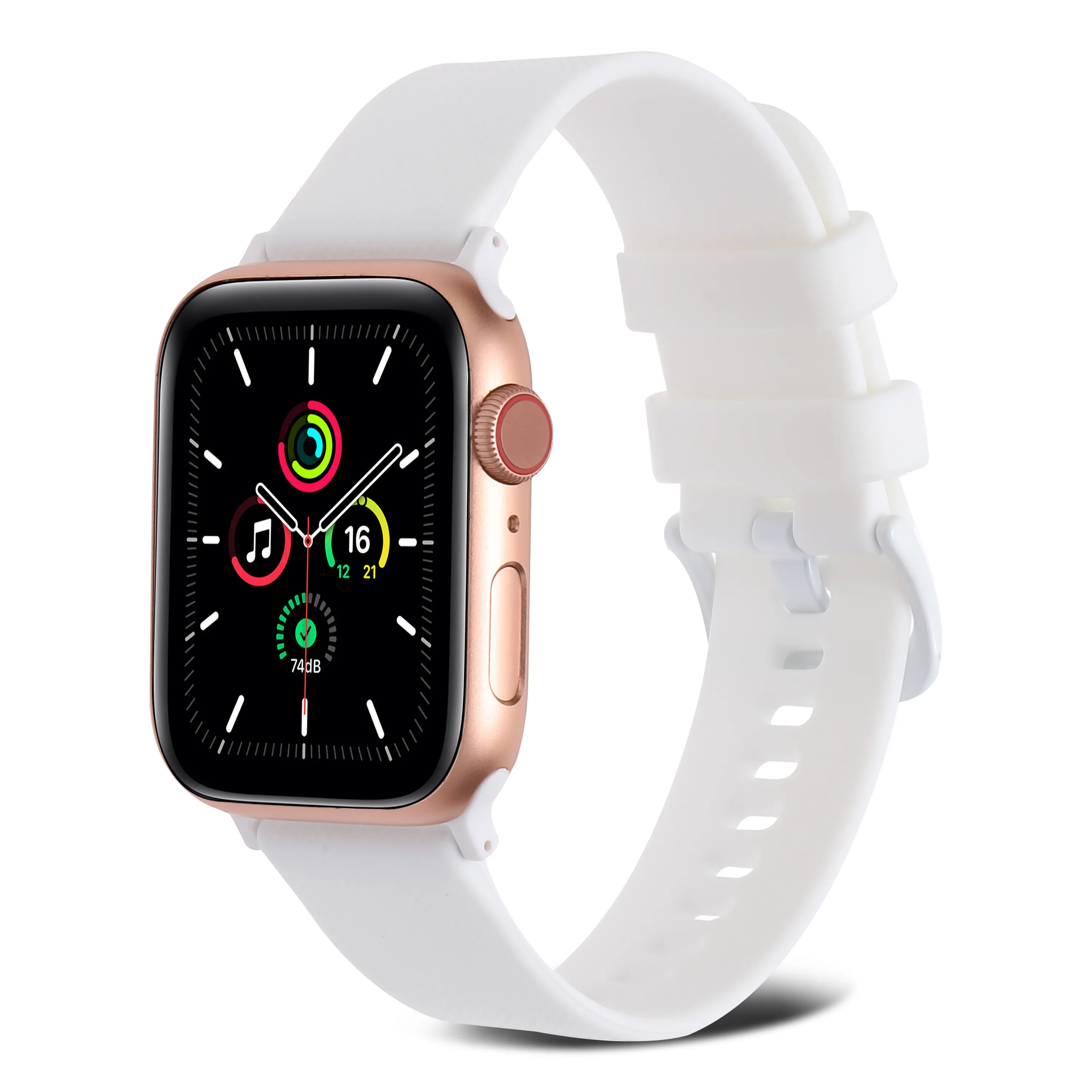 Siliconen horlogebanden voor Apple Watches Band compatibel met IWatch -serie 8 7 6 5 4 3 2 SE 38 mm 40 mm 45 mm 49 mm Universele kleurrijke vervanging wowen riemen rode smartwatch