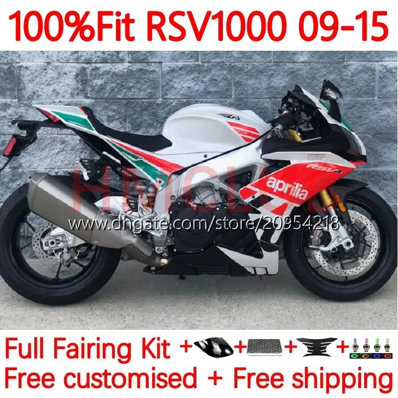 アプリリアRSV4 RSV-1000 RSV 1000 RSV1000R 161NO.10 RSV1000 R RR 09 10 11 12 13 14 15 RSV1000RR 2009 2010 2011 2011 2014 2015 Body Black Whiteのための射出フェアリング